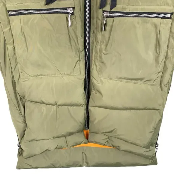 OROLAY Women's XS Thickened Down  Hooded Coat Army Green Orange Lining - Picture 9 of 13